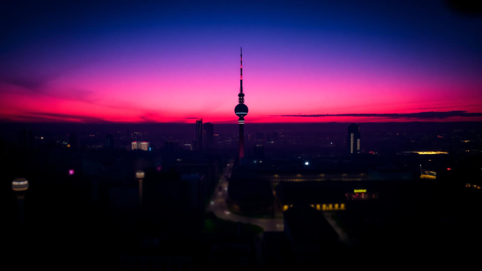 Berlin Skyline bei Nacht